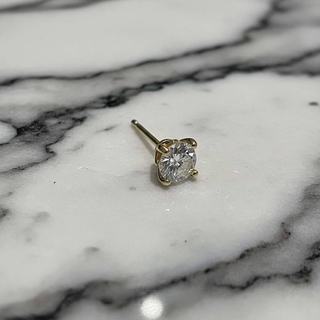 14K Yellow Gold Princess Setting Moissanite 1 CTW 5MM Stud Earrings